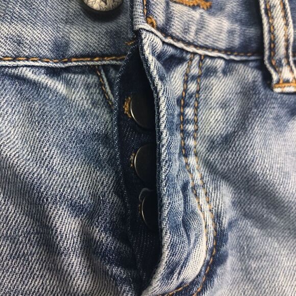 Others Follow Blue Denim Distressed Shorts - Picture 5 of 5
